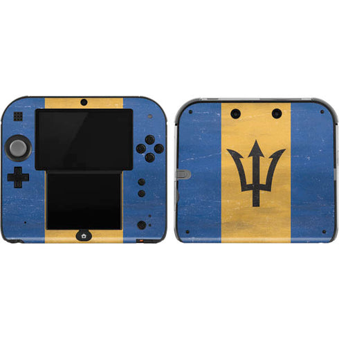 Barbados Flag Distressed Nintendo Skins